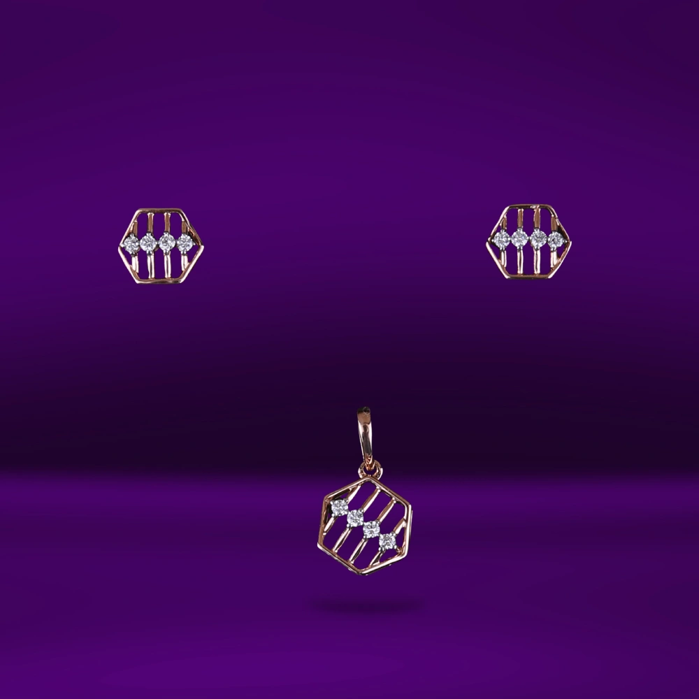 Diamond Pendant Set